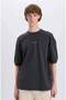 Loose Fit Crew Neck Printed Short Sleeve Heavy Fabric T-Shirt C0896Ax24Sp