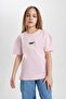 Girls Oversize Wide Fit Crew Neck Printed Short Sleeve T-Shirt C1202A824Sm - 7