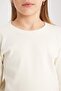 Girl's Slim Fit Slim Fit Crew Neck Ribbed Long Sleeve T-Shirt B7452A824Sp - 4
