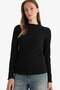 تي شيرت نصف ياقة مدورة بأكمام طويلة B2389AX24SP