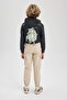 Boy's Cargo Pocketed Waist Lace-Up Elastic Leg Jogger Gabardine Trousers Z1572A624Sp - 7