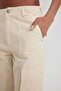 Gabardine Pants Straight Fit Standard Size High Waist Cargo Pocket B0625Ax24Sp - 6
