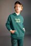 Boy's Oversize Wide Fit Back Printed Hooded Sweatshirt C0354A823Cw - 3