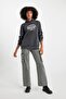 Oversized Wide Fit Back Printed Hooded Light Wash Effect Thick Sweatshirt B7282Ax23Wn - 2