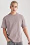 Comfort Regular Fit Comfortable Fit Crew Neck Washed Faded Effect Short Sleeve T-Shirt B9223Ax23Wn