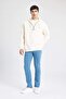 Oversize Wide Fit Hooded Zippered Back Printed Sweatshirt B4805Ax24Sp - 6