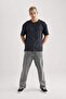 Comfort Regular Fit Comfortable Fit Crew Neck Washed Faded Effect Short Sleeve T-Shirt B9223Ax23Wn - 2
