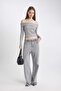 Fitted Corded Fabric Ribbed Knit Long Sleeve T-Shirt C0686Ax23Cw - 2