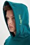 Keith Haring Oversized Fit Wide Fit Hooded Back Printed Kangaroo Pocket Sweatshirt B0370Ax23Wn - 7