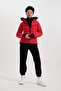 Water Repellent Ski Jacket Slim Fit Hooded Zippered Waterproof with Hand Protectors and Pockets - 4