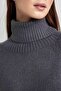 Regular Fit Turtleneck Long Sleeve Dress C1932ax23wn - 4