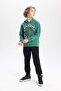 سويت شيرت سميك بغطاء للرأس للأولاد من NBA Boston Celtics B4909A823WN - 5