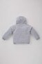 Baby Boy Hooded Printed Soft Fleece Sweatshirt B5312A523Wn - 5