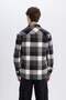 Relax Fit Waffle Checkered Lumberjack Flannel Cotton Long Sleeve Shirt Z0639Az23Au - 6
