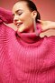 Oversized Wide Fit Turtleneck Shiny Fabric Sweater B7609Ax23Wn - 3