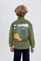 Boy's Oversize Wide Fit Stand Collar Printed Thick Sweatshirt B1735A823Wn - 7