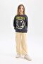 Cargo Fit Elastic Waist Wide Leg Sweatpants for Girls B2550A823Wn - 3