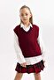 Girl's V-Neck Sweater A2296A823Wn - 3