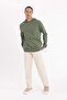 Gabardine Trousers Wide Leg Straight Leg with Pockets B9365Ax23Wn - 3