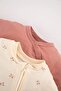 Baby Girl Newborn Printed Combed Cotton 2-Piece Jumpsuit B5112A523Wn - 2