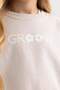 Relax Fit Crew Neck Printed Sweatshirt for Girls B4675A823Wn - 5