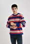 Standard Fit Striped Crew Neck Sweater Sweater B8775Ax23Cw - 3