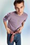 Loose Fit Crew Neck Printed Short Sleeve Heavy Fabric T-Shirt B9675Ax23Wn - 4