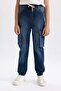 Boy's Cargo Pocket Jogger Elastic Leg Jean Trousers B5447A824Sp - 4