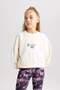 Girl's Crew Neck Printed Sweatshirt B3159A823Au - 7