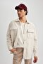 Relax Fit Lumberjack Basic Plain Pocket Long Sleeve Shirt Jacket A6876Ax23Au - 3