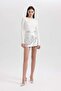 A-Line Shiny Mini Skirt B2505Ax23Au