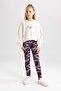 Girl's Crew Neck Printed Sweatshirt B3159A823Au - 5