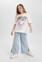 Girl's Wide Leg Ripped Detailed Wide Leg Jean Trousers Z4708A623Au - 2