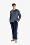Ultra Soft Regular Fit Fleece Crew Neck Striped Long Sleeve Top Bottom Pajama Set A3443Ax23Au - 2
