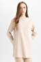 Regular Fit Crew Neck Thessaloniki Fabric Long Sleeve T-Shirt Tunic B3552Ax23Wn