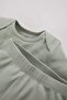 Baby Girl Corded Fabric Ribbed Knit Long Sleeve Snap Fastener Bodysuit Bottom 2-Piece Set A8330A523Wn - 2