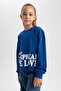 Girl's Cropped Crew Neck Sweatshirt B3708A823Au - 7