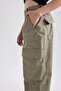 Gabardine Pants Straight Fit Standard Size High Waist Cargo Pocket B0625Ax23Au - 6