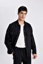 Polo Collar Snap Closure Pocketed Shirt Jacket Z5178Az23Au - 4