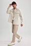 Relax Fit Lumberjack Basic Plain Pocket Long Sleeve Shirt Jacket A6876Ax23Au - 2