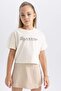 Girls' Crop Printed Short Sleeve T-Shirt B0748A823Hs - 4