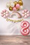 Retro 8 Year Old Daisy Themed Girl's Concept Birthday Set