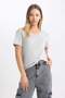 100% Cotton Slim Fit Ribbed Short Sleeve T-Shirt B0647Axns