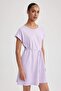 100% Cotton A-Line Crew Neck Combed Cotton Short Sleeve Dress B0655Axns - 4