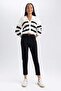 Regular Fit V-Neck Striped Buttoned Knitwear Cardigan Z8539Az23Wn - 2