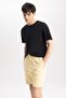 Regular Fit Basic Plain Bermuda Shorts A2348Ax23Sm - 4