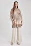 Relax Fit Knitwear Trousers Basic Flat Elastic Waist Wide Leg V0088Az23Au - 2