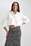 Crop Poplin Long Sleeve 100% Cotton Shirt B0873Axwt32 - 3