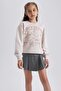 Girl's Crew Neck Printed Sweatshirt A6163A823Au - 4