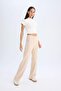 Fitilli Flayer Fit Elastic Waist Straight Leg Trousers B2206Ax23Au - 3